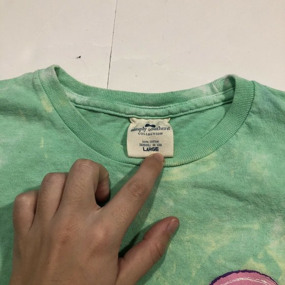 Simply Southern Green And Blue Tie Dye Sunshine State Of Mind Van Tshirt Large L - Picture 5 of 5
